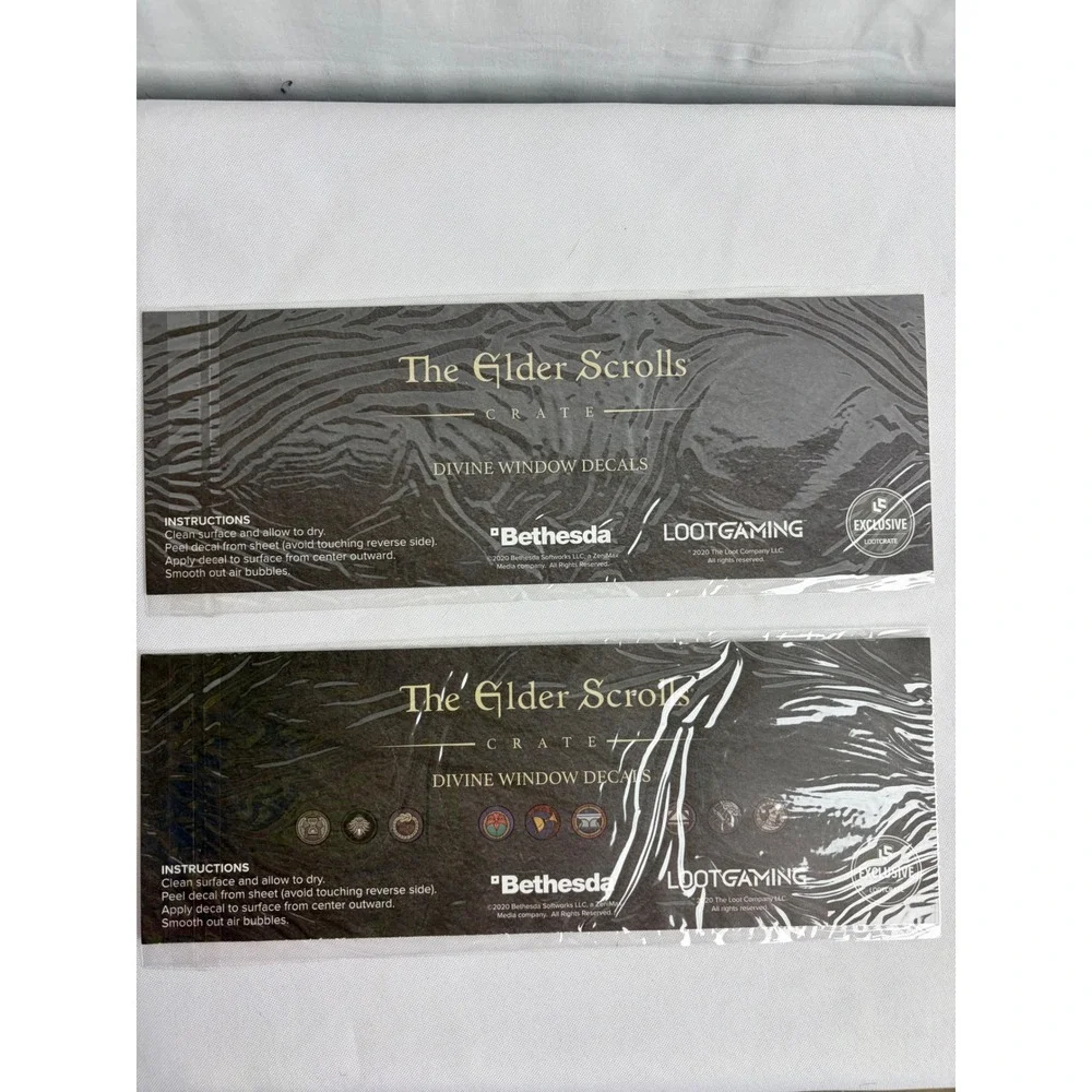 Elder Scrolls V Skyrim Nine Divines Stained Glass Window Clings Decal Set 3in